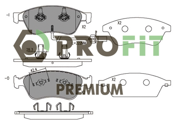 Brake Pad Set, disc brake (5005-1832)