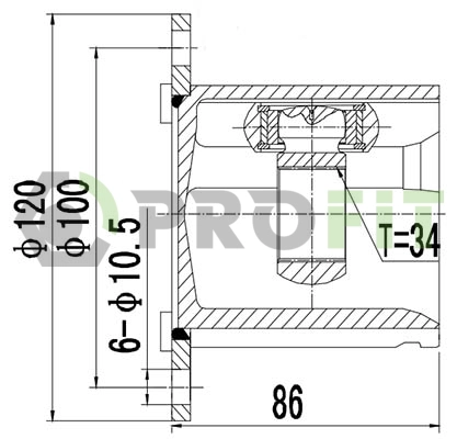 Joint Kit, drive shaft (2810-2032)