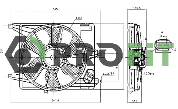 Fan, engine cooling (1850-0023)