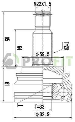 Joint Kit, drive shaft (2710-3047)