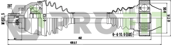 Drive Shaft (2730-3020)