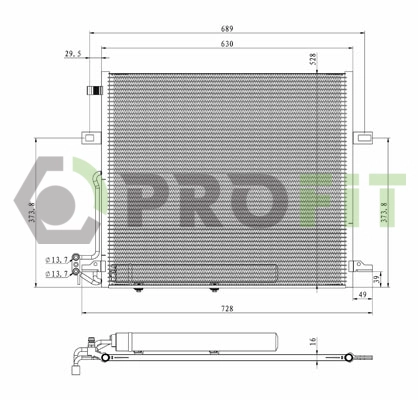 Condenser, air conditioning (1770-0304)