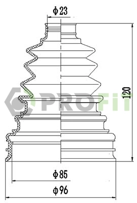 Bellow Kit, drive shaft (2710-0040 XLB)