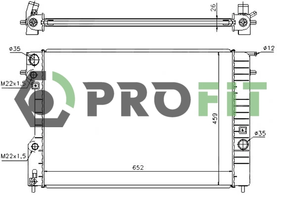 Radiator, engine cooling (1740-0371)