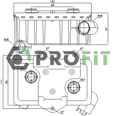 Oil Cooler, engine oil (1745-0058)