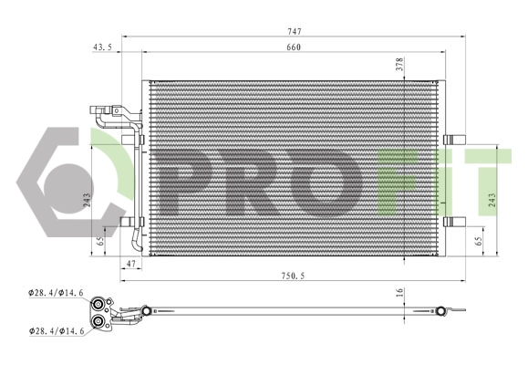 Condenser, air conditioning (1770-0548)