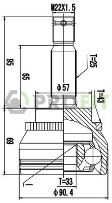 Joint Kit, drive shaft (2710-3068)