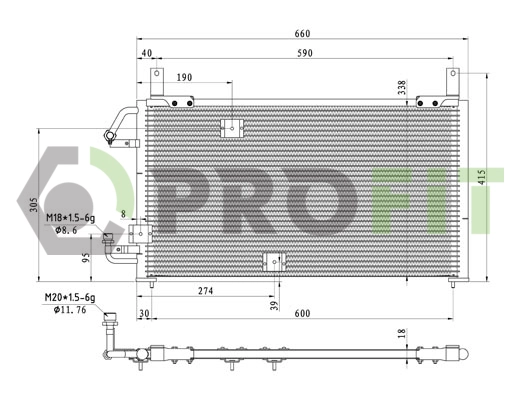 Condenser, air conditioning (1770-0103)