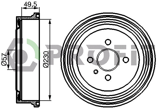 Brake Drum (5020-0062)