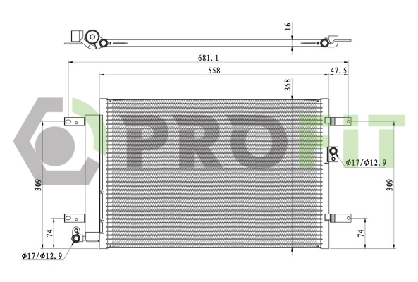 Condenser, air conditioning (1770-0006)
