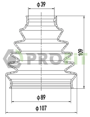 Bellow Kit, drive shaft (2710-0048 XLB)