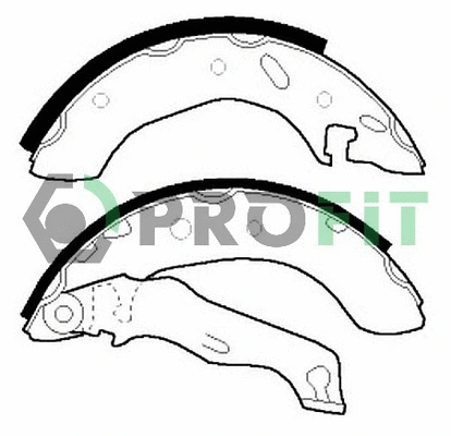 Brake Shoe Set (5001-0543)