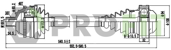 Drive Shaft (2730-0757)