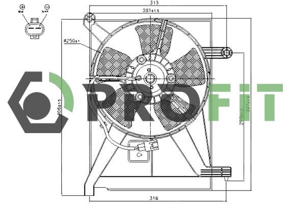 Fan, engine cooling (1850-0024)