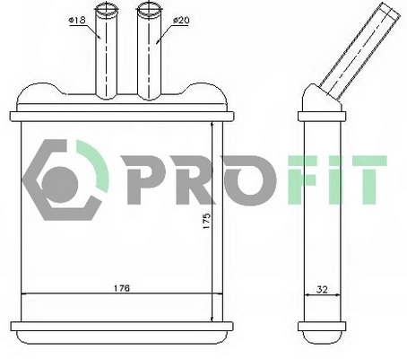 Heat Exchanger, interior heating (PR 1106N1)