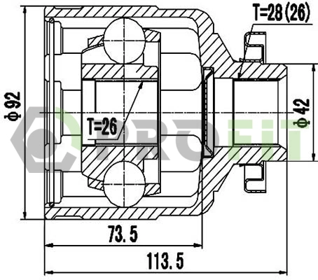 Joint Kit, drive shaft (2810-2071)