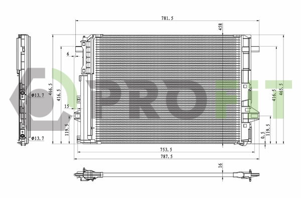 Condenser, air conditioning (1770-0319)