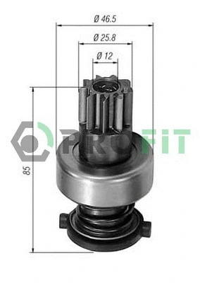 Freewheel Gear, starter (1910-8240)