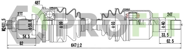 Drive Shaft (2730-0140)