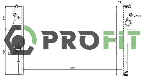 Radiator, engine cooling (1740-0701)