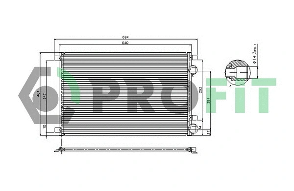 Condenser, air conditioning (PR 1909C1)