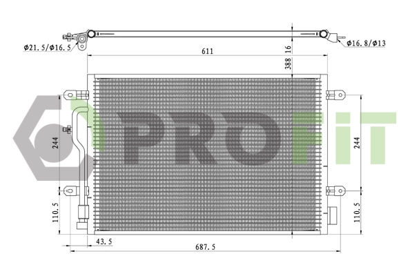 Condenser, air conditioning (1770-0001)