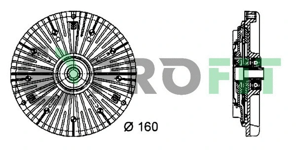 Clutch, radiator fan (1720-3011)