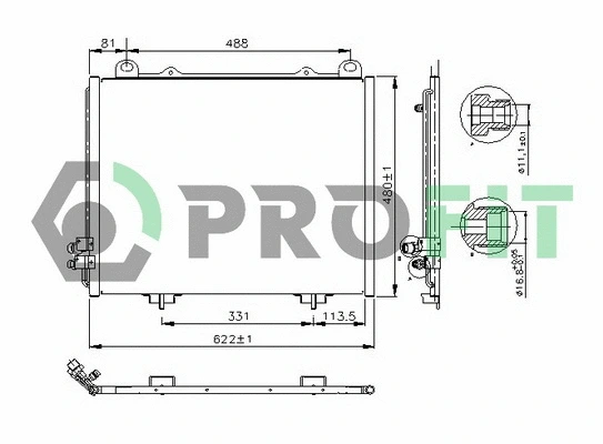 Condenser, air conditioning (PR 3510C1)