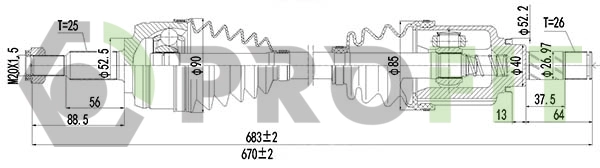 Drive Shaft (2730-3044)