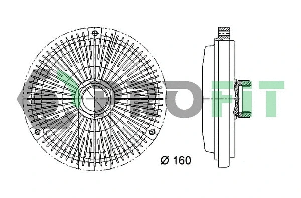 Clutch, radiator fan (1720-3017)