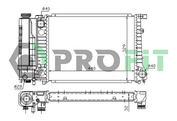 Radiator, engine cooling (PR 0050A2)