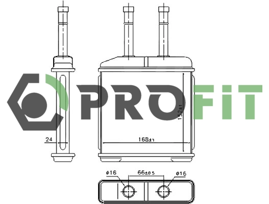 Heat Exchanger, interior heating (1760-0105)