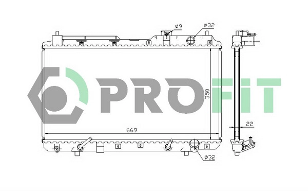Radiator, engine cooling (PR 2915A1)