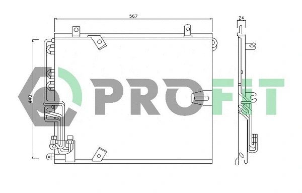Condenser, air conditioning (PR 0060C1)