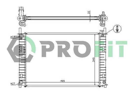 Radiator, engine cooling (PR 2562A2)