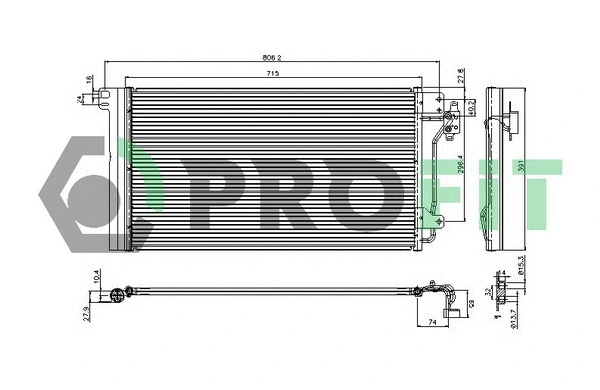 Condenser, air conditioning (PR 9572C1)