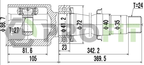 Joint Kit, drive shaft (2810-2044)