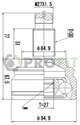 Joint Kit, drive shaft (2710-1627)