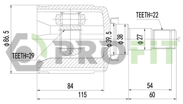 Joint Kit, drive shaft (2810-2084)