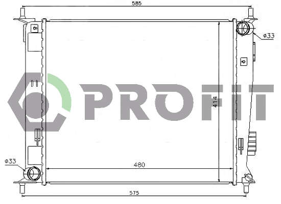 Radiator, engine cooling (PR 2908A2)