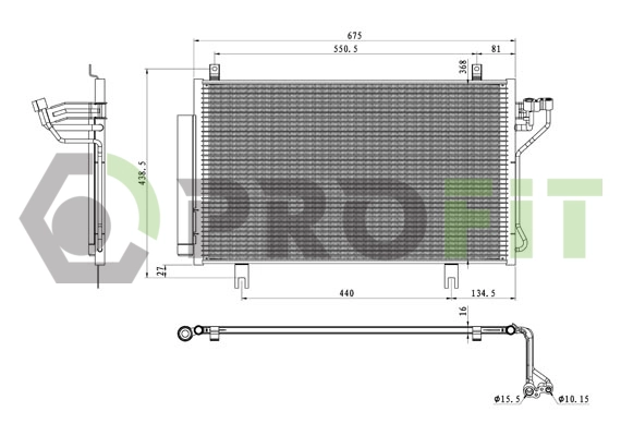 Condenser, air conditioning (1770-0536)