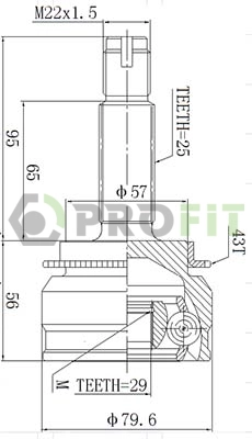 Joint Kit, drive shaft (2710-3013)