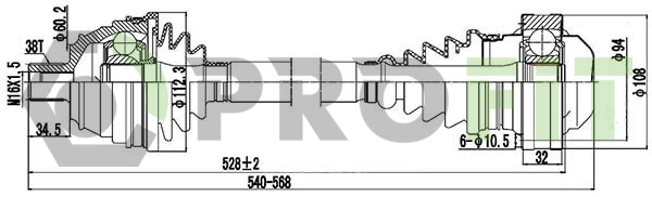 Drive Shaft (2730-0186)