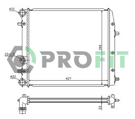 Radiator, engine cooling (PR 6402A1)