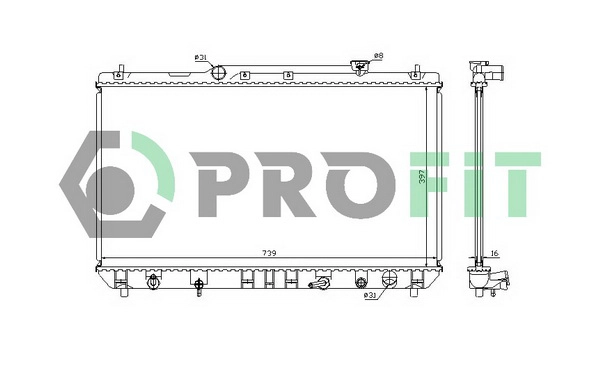 Radiator, engine cooling (PR 8130A1)