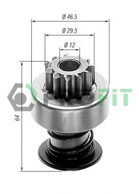 Freewheel Gear, starter (1910-8004)