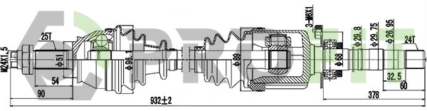 Drive Shaft (2730-0636)