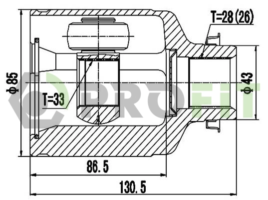 Joint Kit, drive shaft (2810-2080)