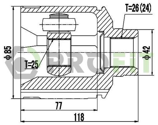 Joint Kit, drive shaft (2810-2076)