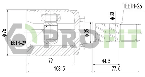 Joint Kit, drive shaft (2810-2085)